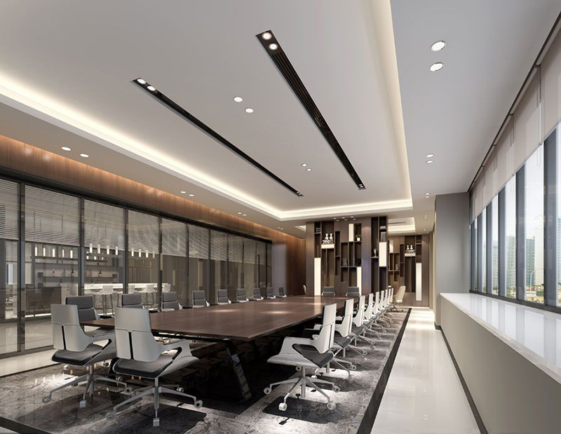 上海办公室装修:办公室壁纸让办公空间焕然一新。